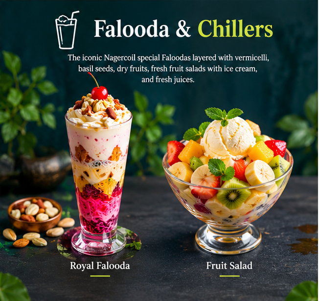 Falooda & Chillers - Royal Falooda, Fruit Salad, Fresh Juices