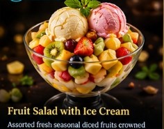Fruit Salad with Ice Cream